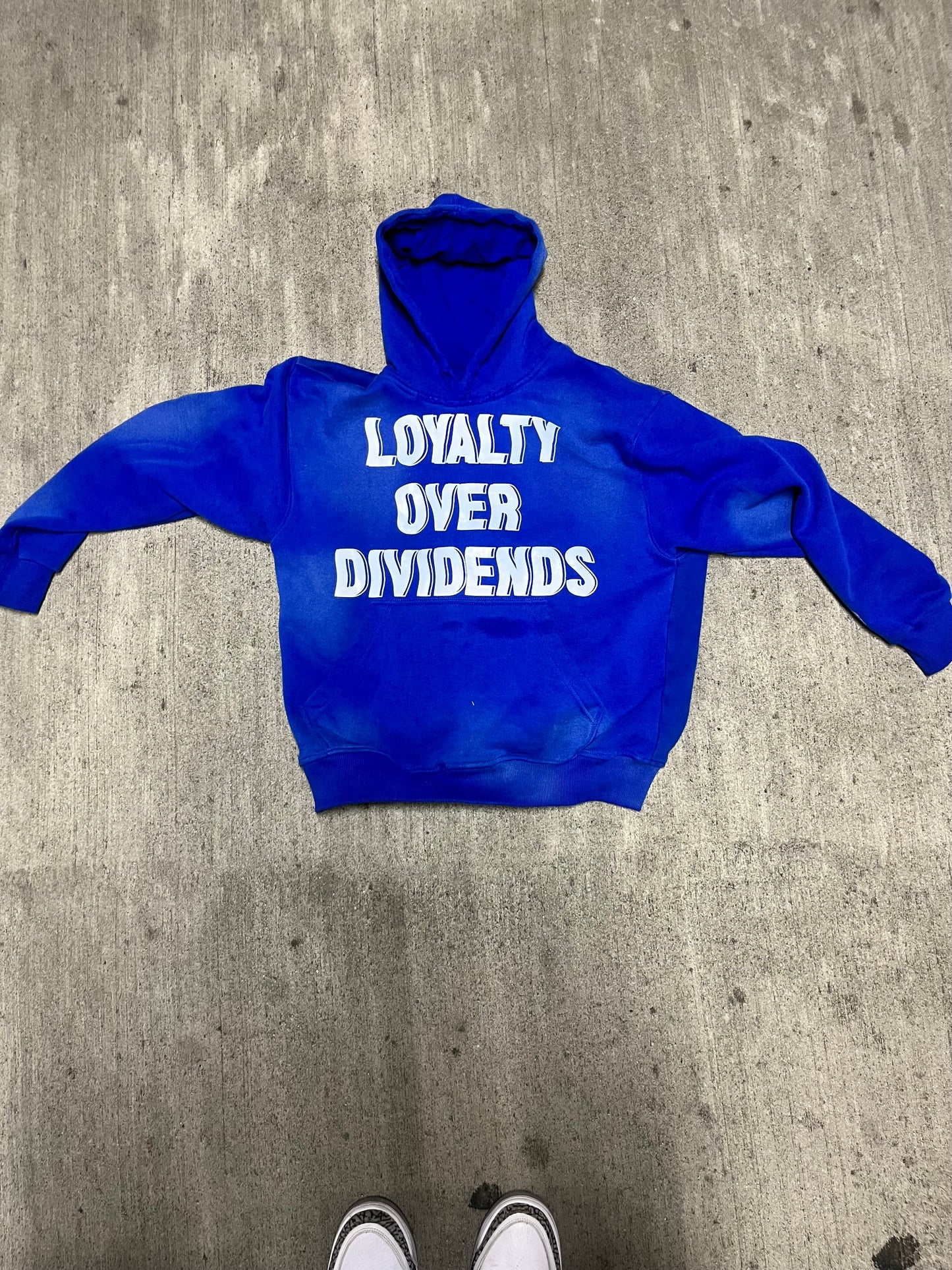 "New Wave" Blue Loyalty Over Dividends Hoodie