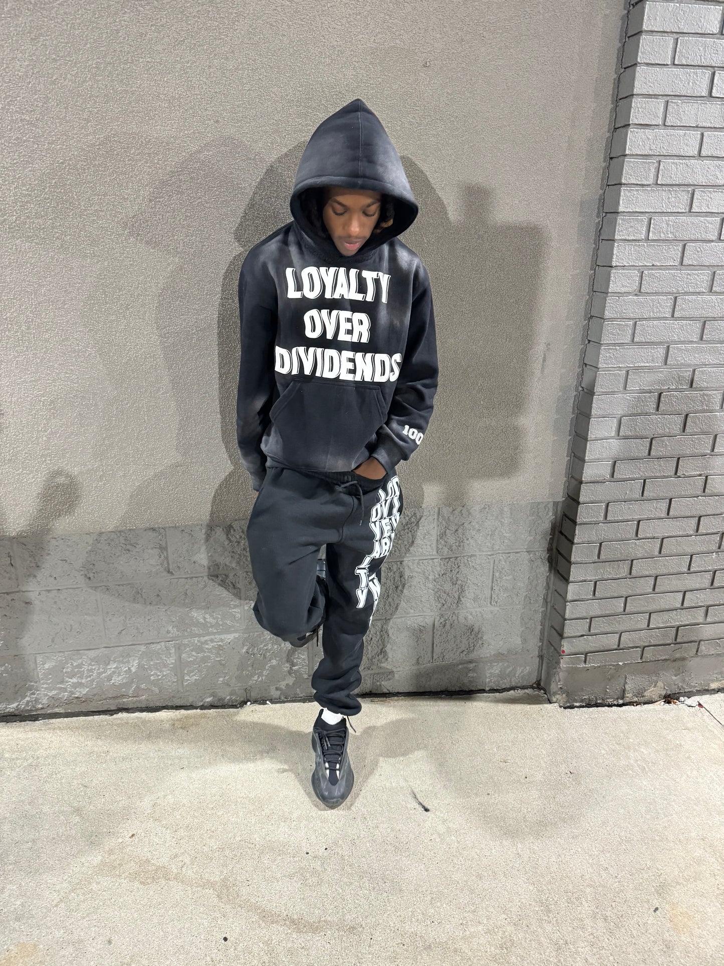 "New Wave" Blk Loyalty Over Dividends Hoodie