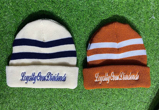 LoyaltyOverDividends Cashmere Logo Beanie